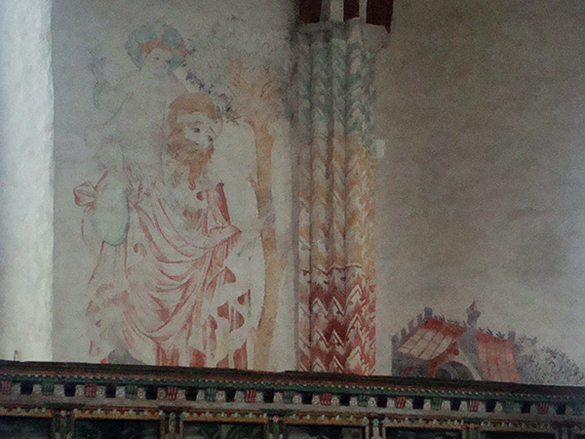 St. Marien Bernau, Wandbild des heiligen Christophorus